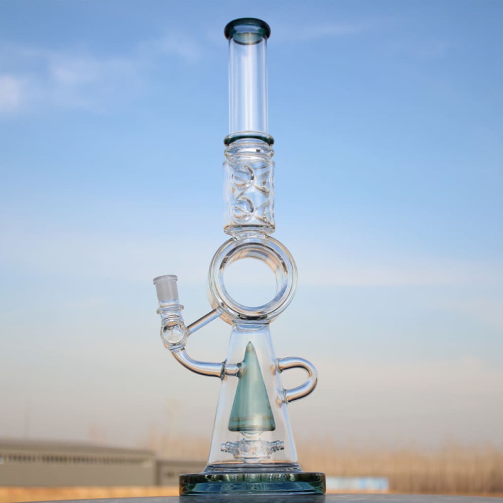 18.5’ Recycler Style Donut Percolator Glass Water Pipe