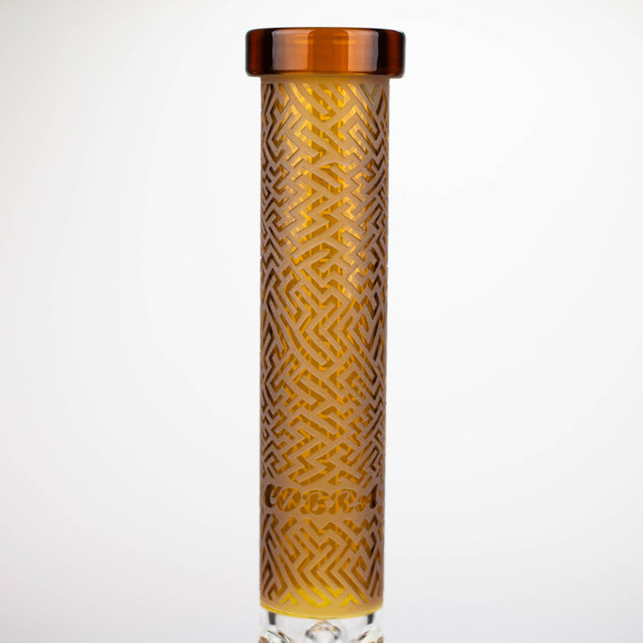 COBRA 14" sandblasted geometric graphic 7 mm glass Water Pipes_8