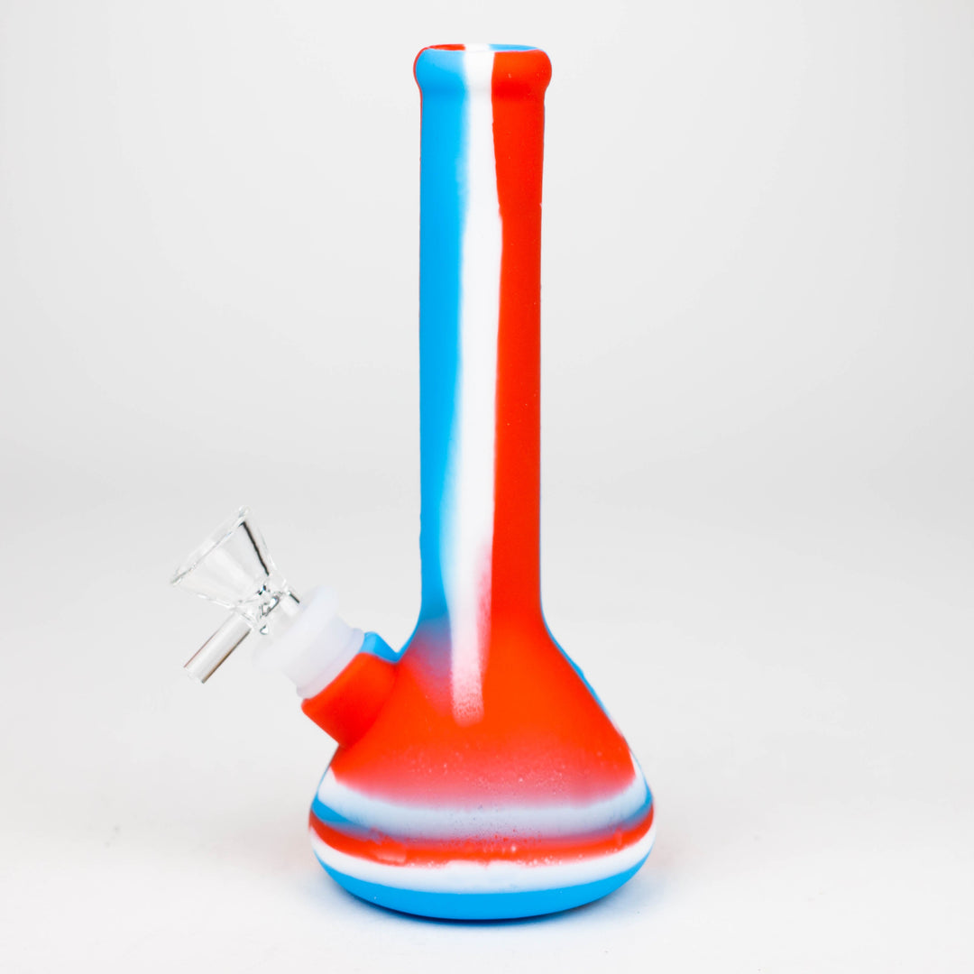 8" Tricolor silicone beaker Water Pipes_2