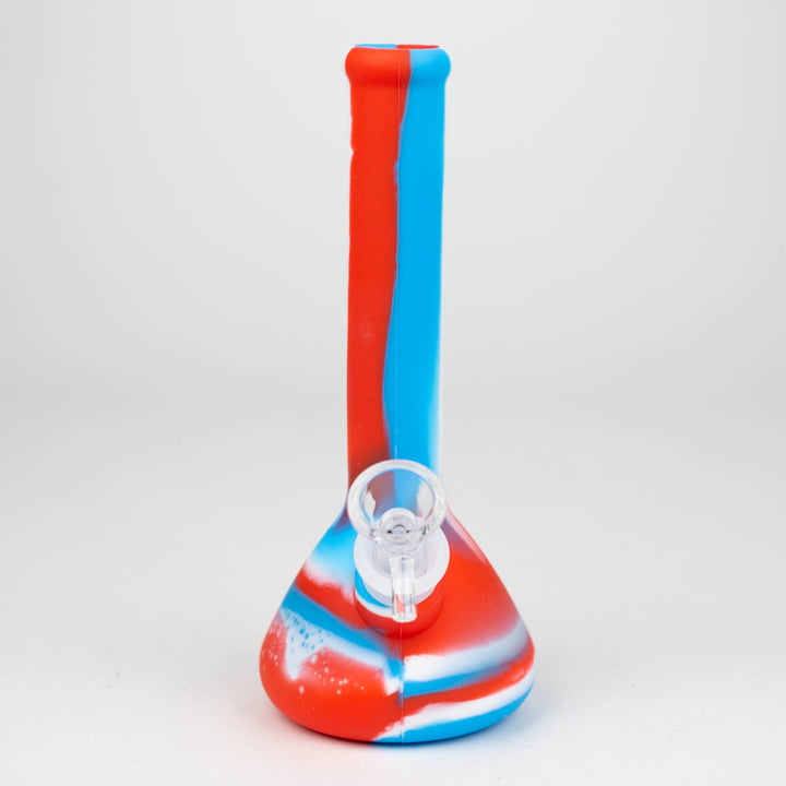 8" Tricolor silicone beaker Water Pipes_3