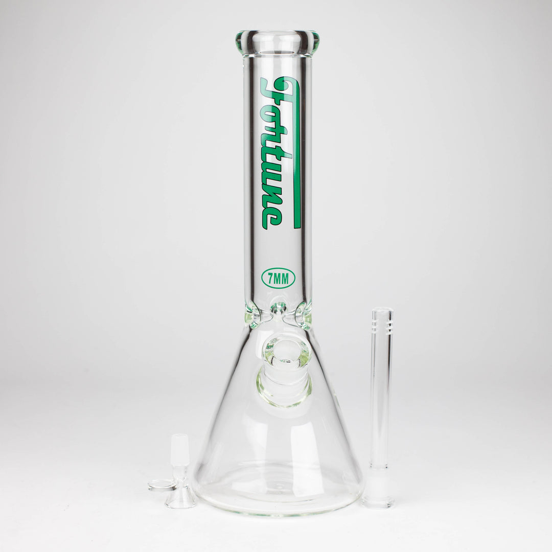 Fortune 14" 7mm Beaker Glass Water Pipes_4