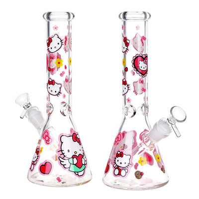 Kitty Beaker Water Pipe with Ice Catcher - 10 Inch