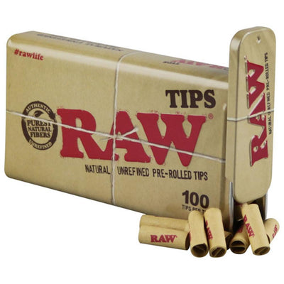 RAW Pre-Rolled Filter Tips - Full Box of 6 Tins