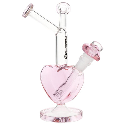 Pulsar 11" Heart Glass Water Pipe - Dual Use