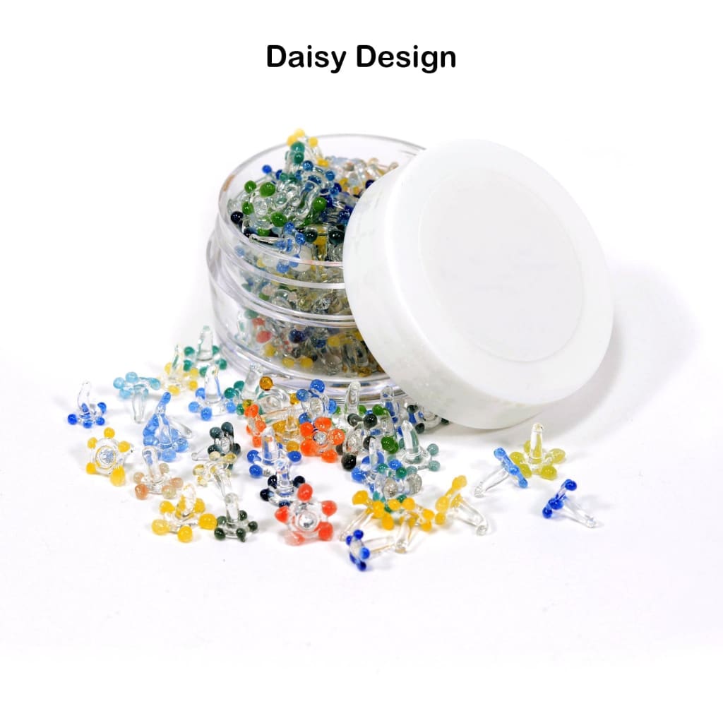 200 Pieces Daisy Style Glass Pipe Screens Assorted Color Premium Quality  Comes in 6mm to 9mm 1/4 to 3/8 Inches -  Hong Kong