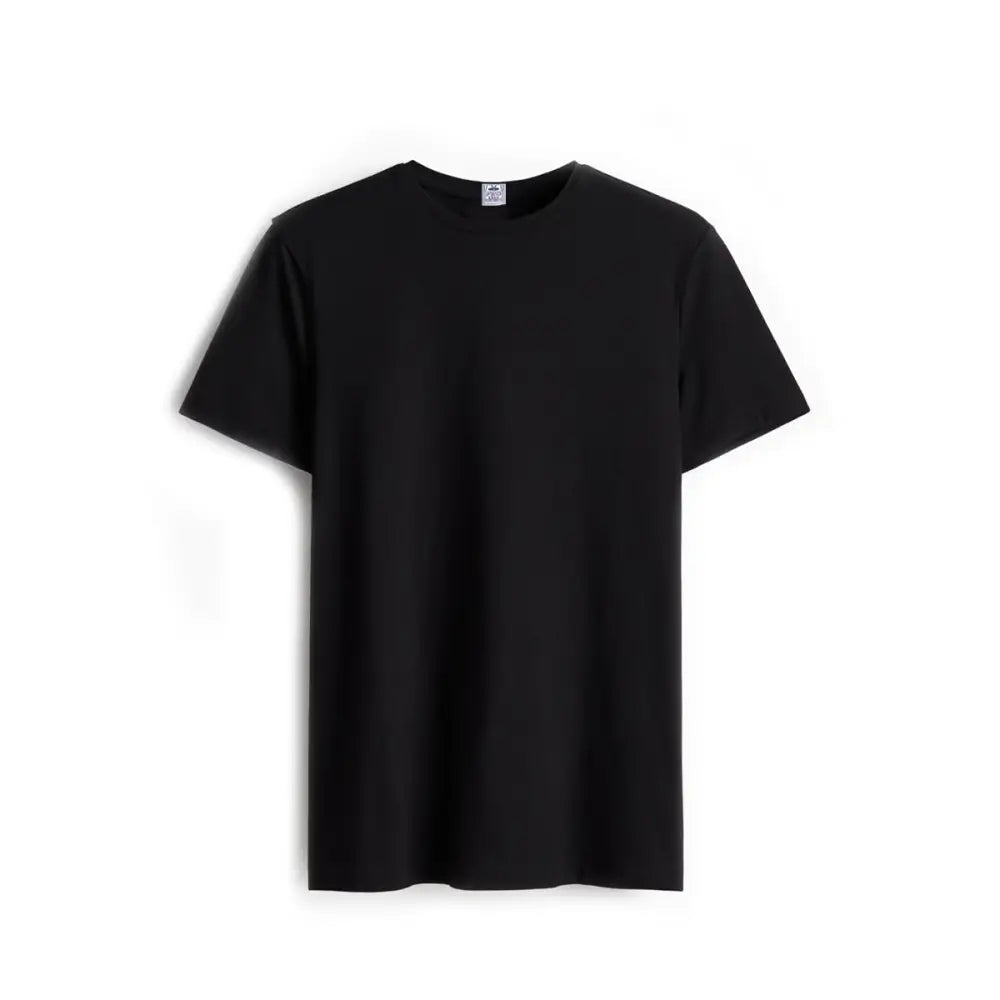 7496 Black Plain T-Shirt