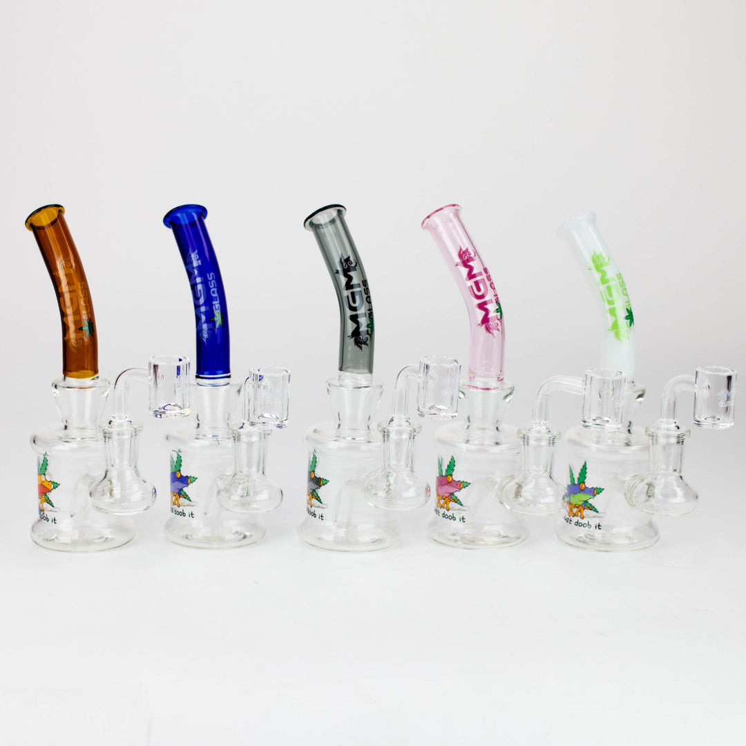MGM Glass 2 in 1 bubbler with logo 6.7"_0