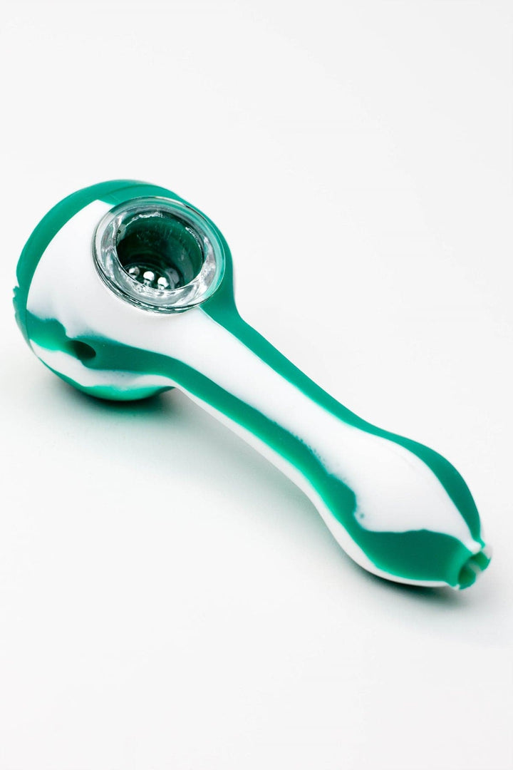 Eye silicone hand pipes with glass bowl_4