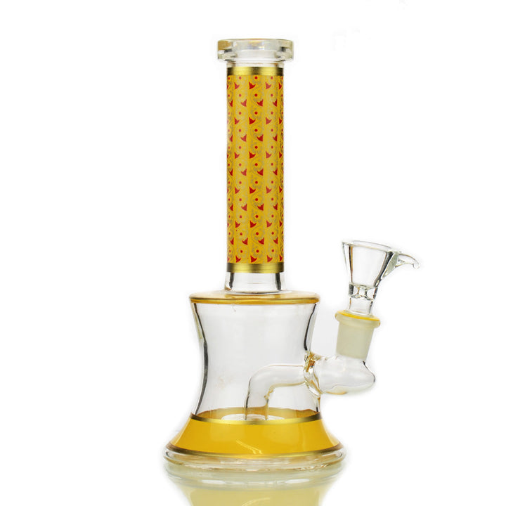 8 Inch Water Pipe with Fancy Decal and 14mm Bowl