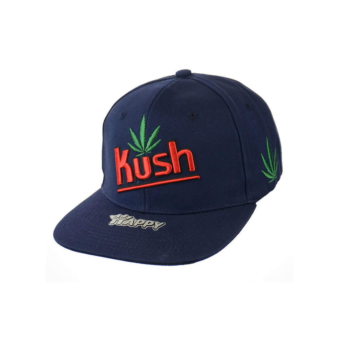 Embroidered Leaf Cotton Snapback Hat