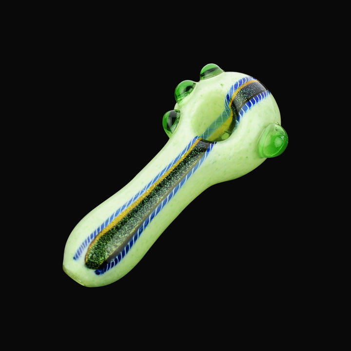 4.5" Dhicro Spoon Hand Pipe - Slime Frit Art
