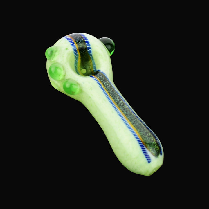 4.5" Dhicro Spoon Hand Pipe - Slime Frit Art