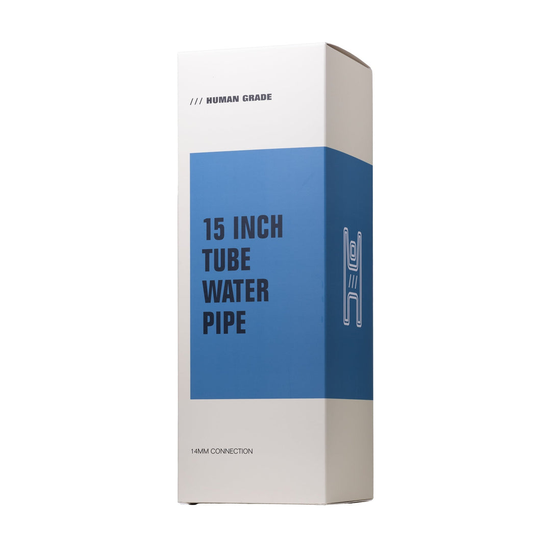 15-Inch Tube Glass Water Pipe with Ice Catcher