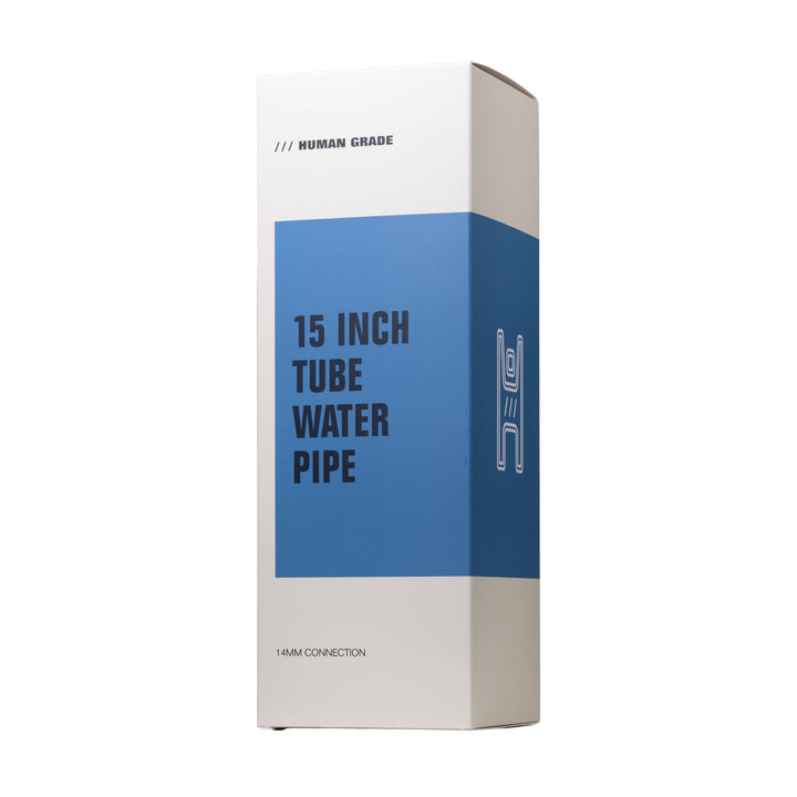 15-Inch Tube Glass Water Pipe with Ice Catcher