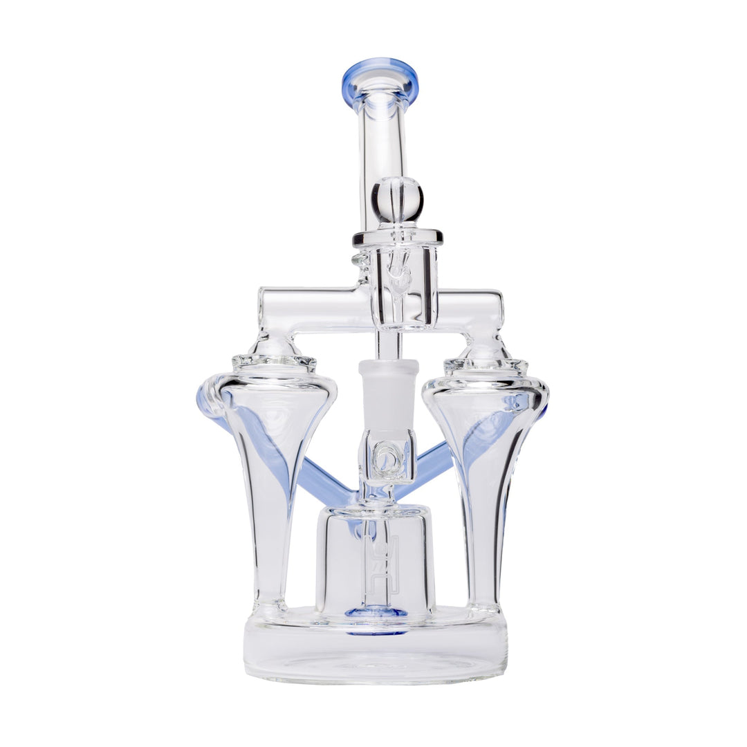 Compact Dual Recycler Dab Rig with Oil Catch