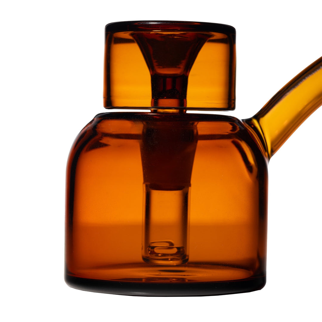 Art Deco Borosilicate Glass Bubbler