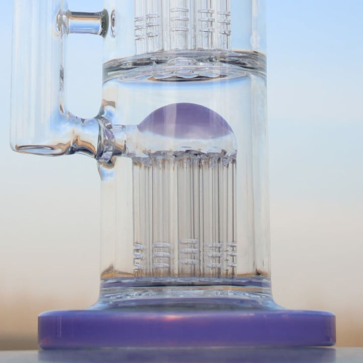10.6’ Glass Straight Water Pipe W/ Dual Arm Percolators