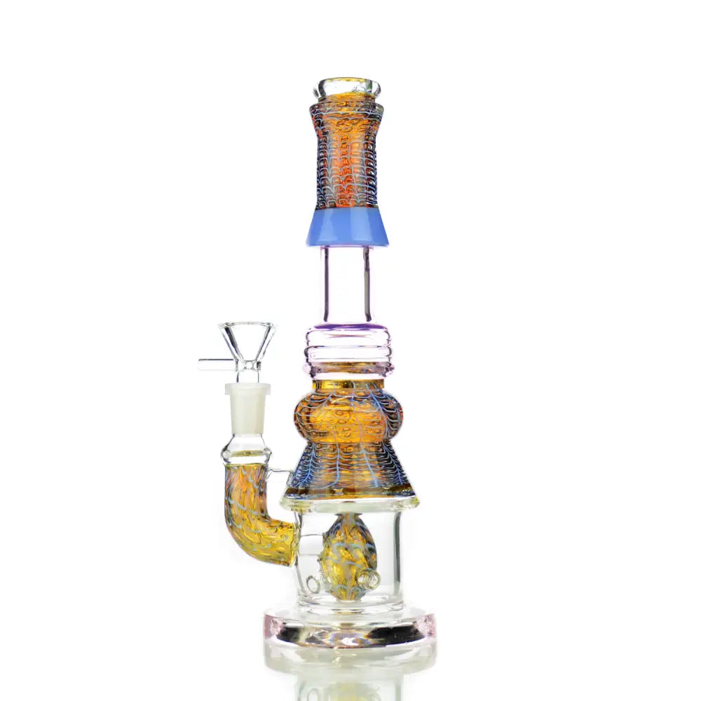 Water Pipe Bubble Trap Art with M9 Perc for Smooth Hits