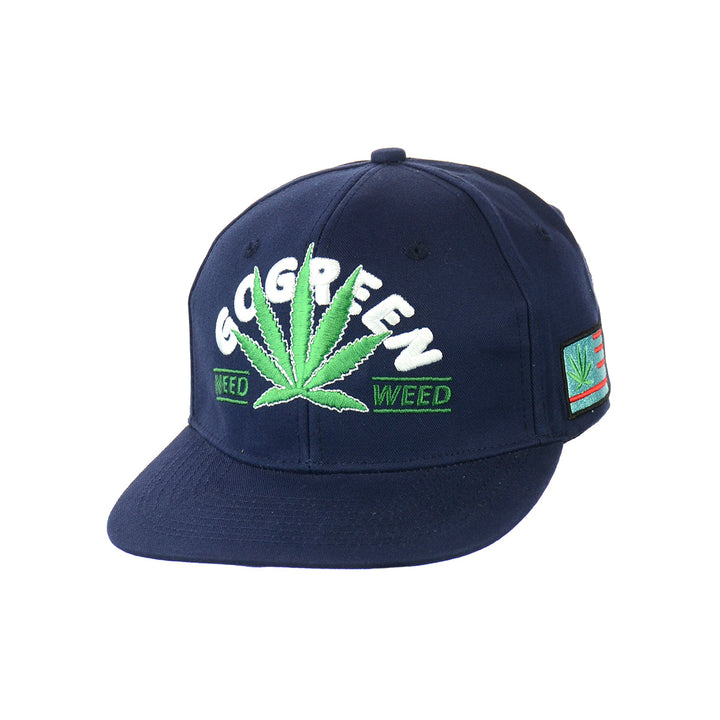 Embroidered Leaf Snapback Hat - Multiple Colors