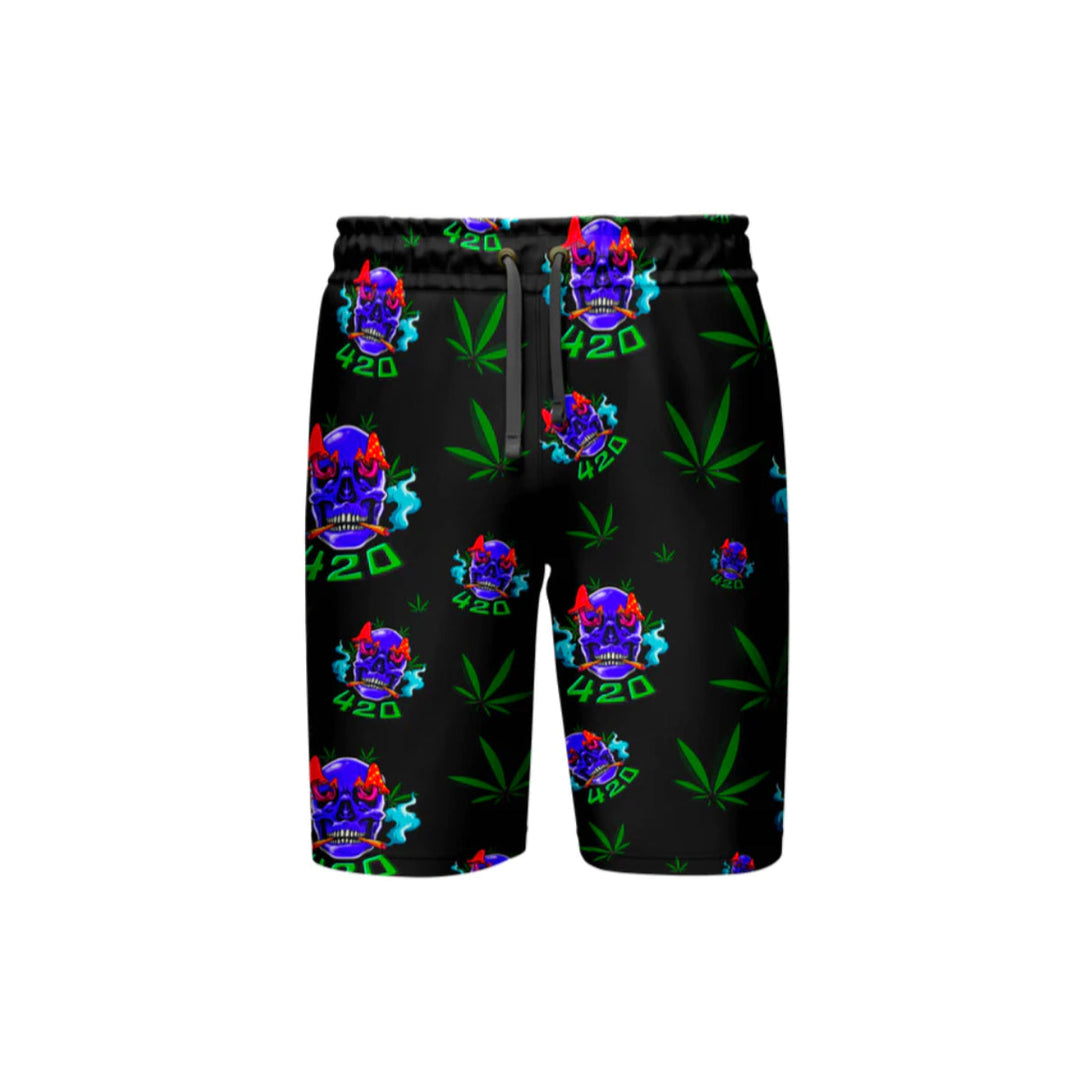 Skull Leaf Black Shorts - Multi-Size 5-Pack Set