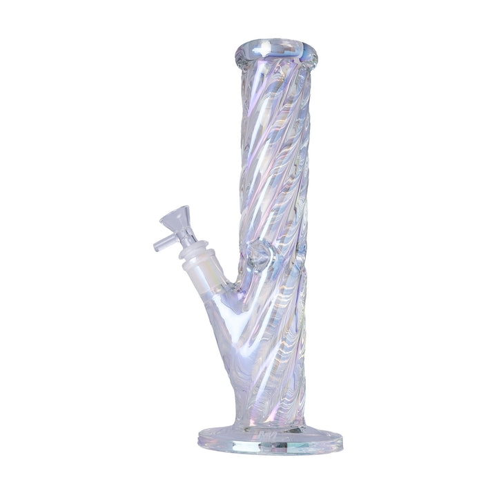 Iridescent Twisted Tube Glass Water Pipe