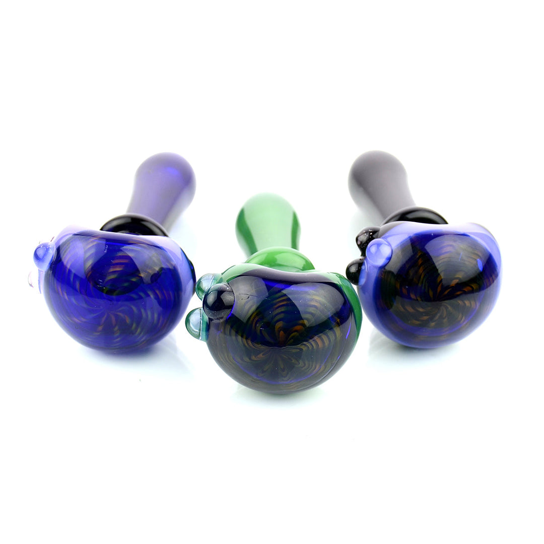 4.5 Inch American Tube Glass Hand Pipe with Fancy Head