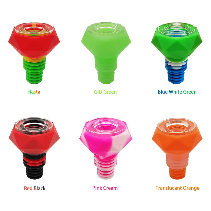 Waxmaid Diamond Silicone Glass Bowl for 14-18mm Joints