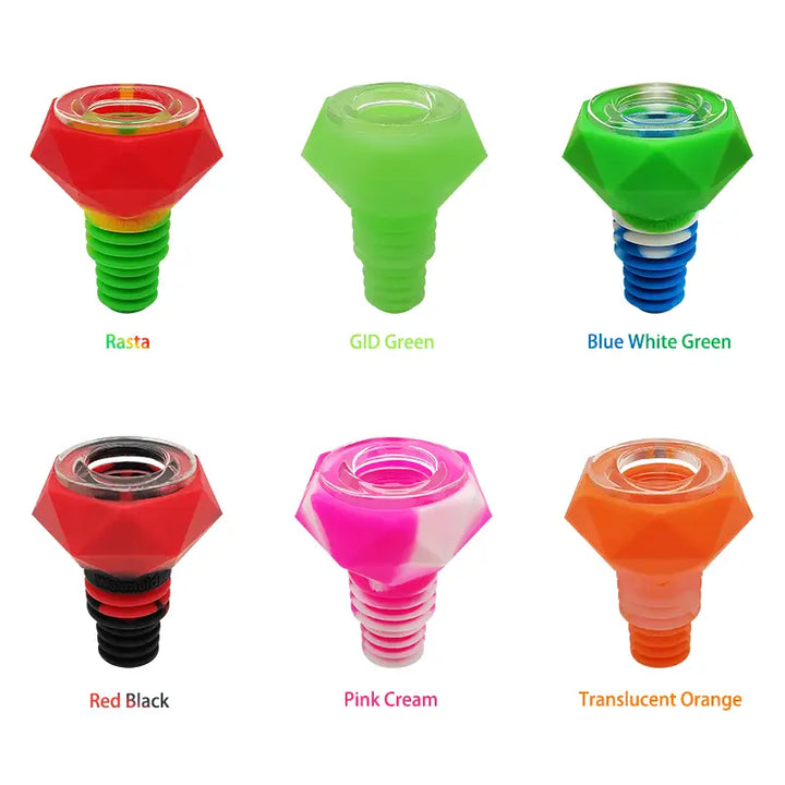 Waxmaid Diamond Silicone Glass Bowl for 14-18mm Joints