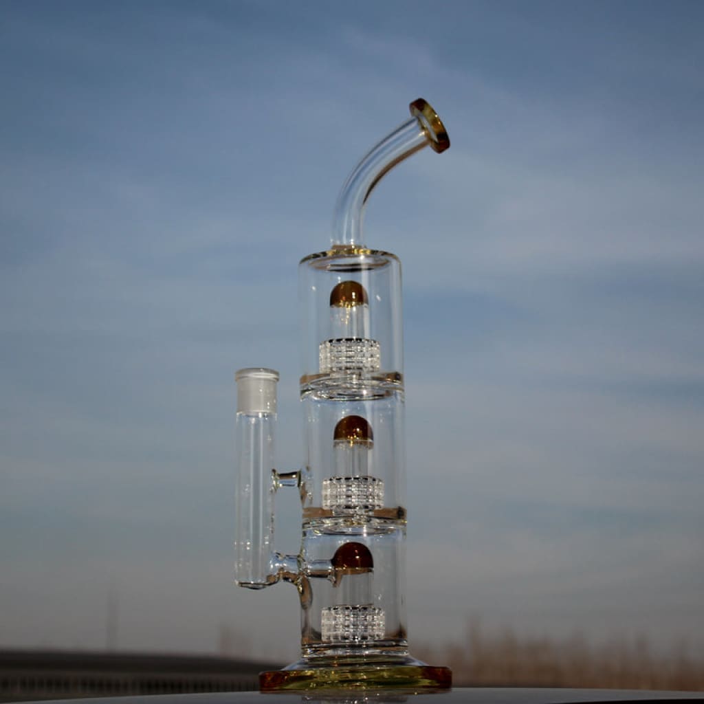15’ Triple Matrix Percolator Glass Water Pipe