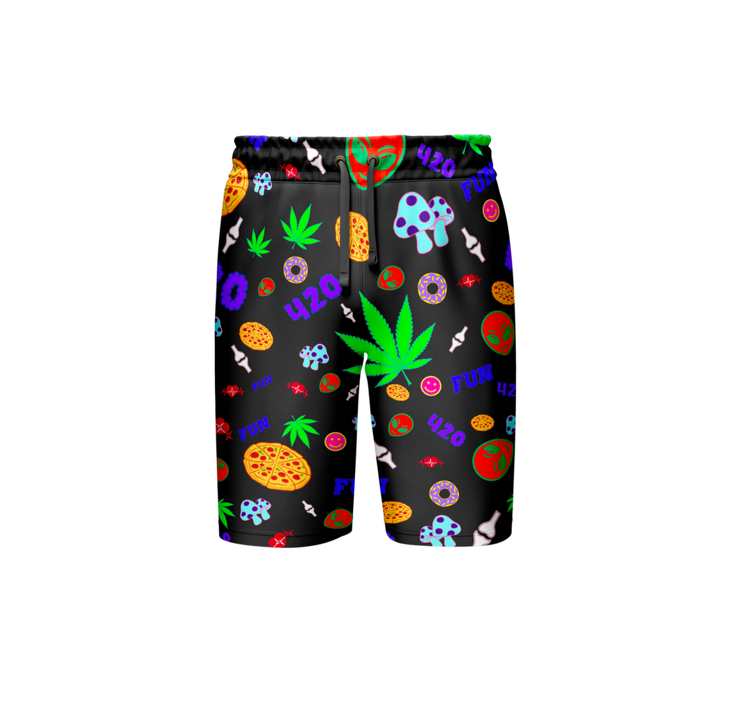 Mushroom Donut Leaf Pattern Shorts - 5 Pack