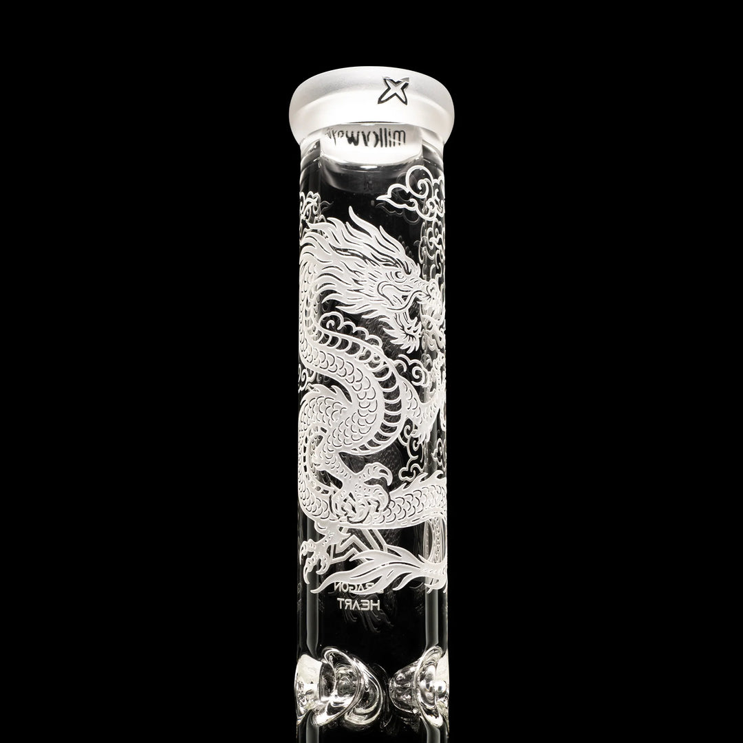 XL 14-inch Dragon Heart Collins Perc Beaker Bong