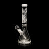 14" Mushroom Design Collins Perc Beaker Bong