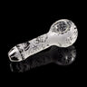 Buddha Clear Glass Hand Pipe with Spacious Bowl