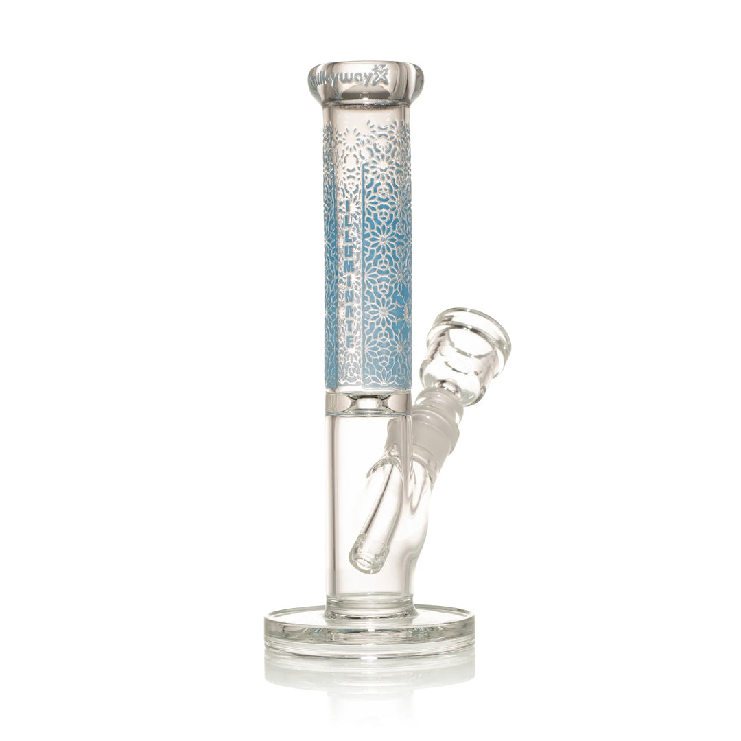 Functional 10" Straight Tube Glass Water Pipe