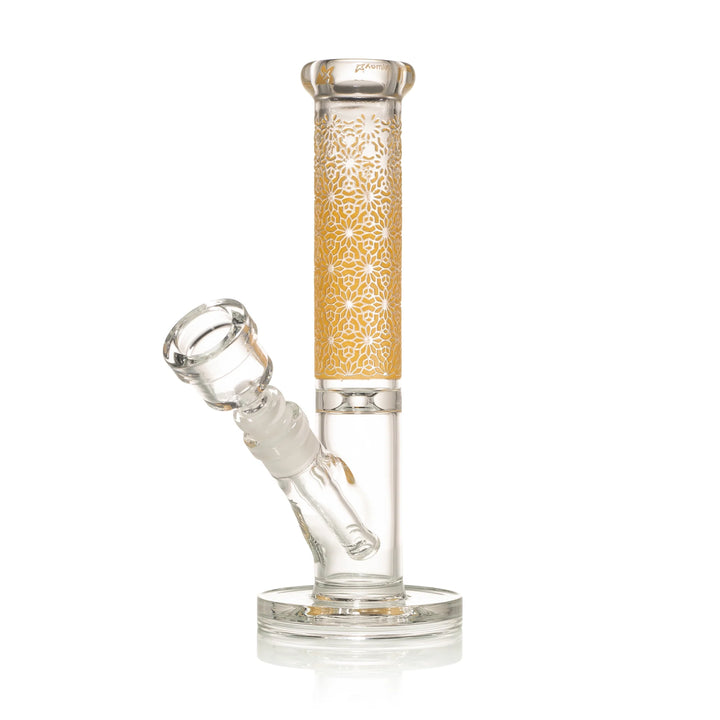 Functional 10" Straight Tube Glass Water Pipe