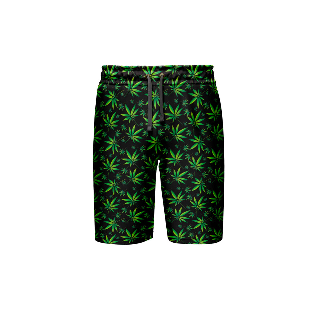 Green Leaf Pattern Athletic Shorts 5-Pack Bundle