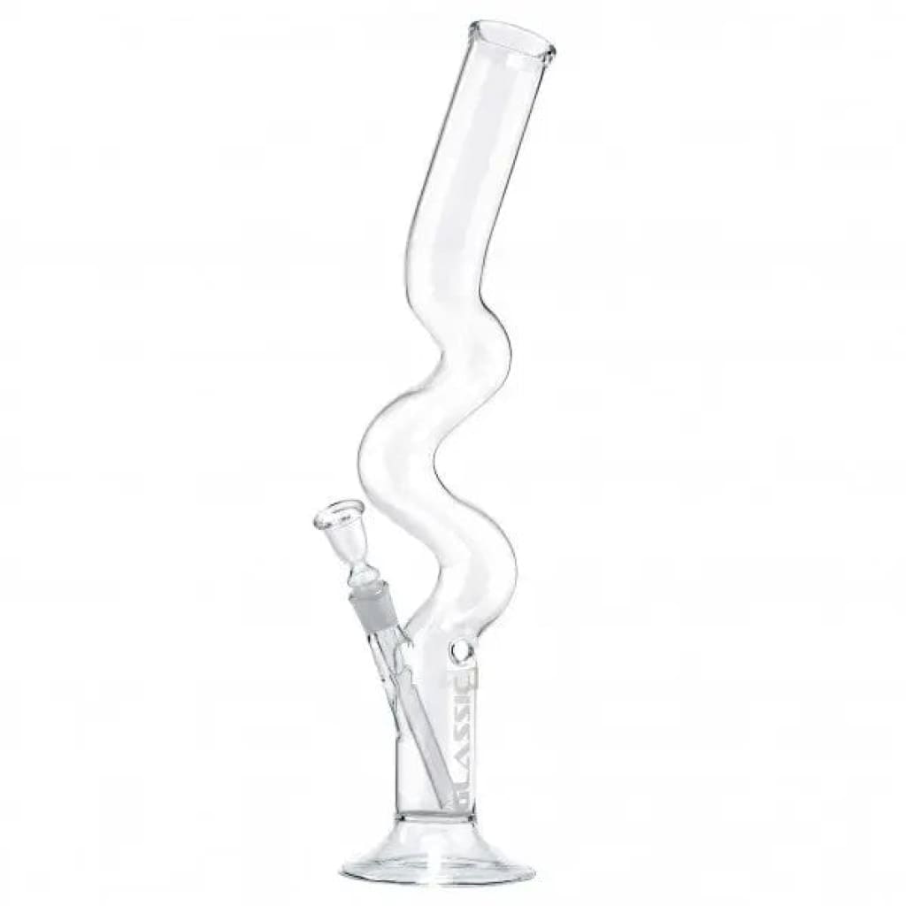 19.5" Classic Zig Zag Colored Glass Water Pipe Bong