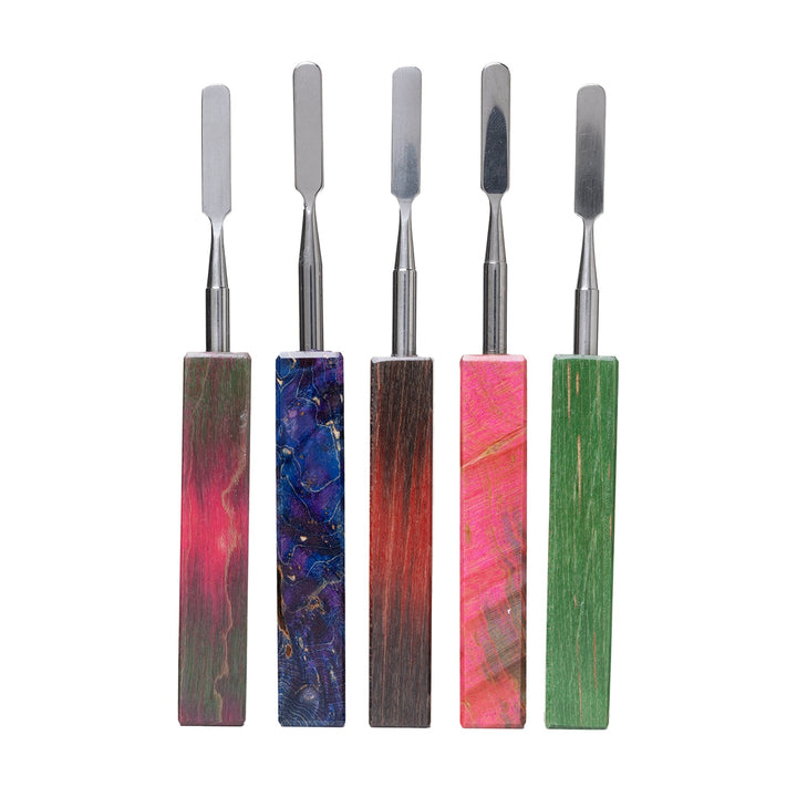 Resin Handle Stainless Steel Dab Tools (5-Pack)