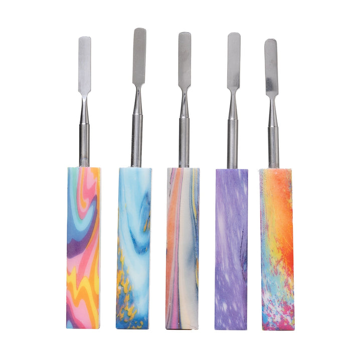 Resin Handle Stainless Steel Dab Tools (5-Pack)