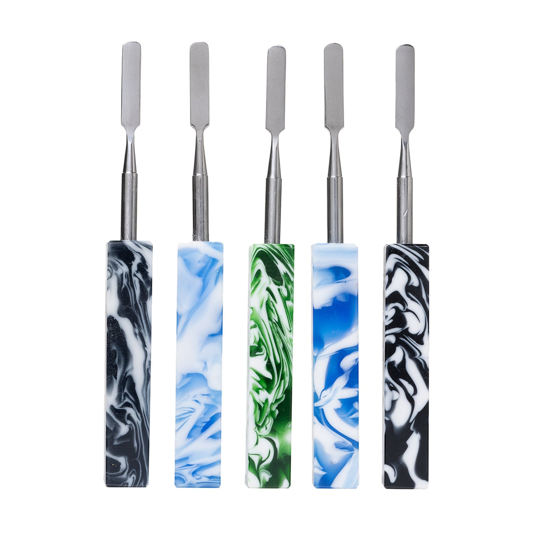Resin Handle Stainless Steel Dab Tools (5-Pack)