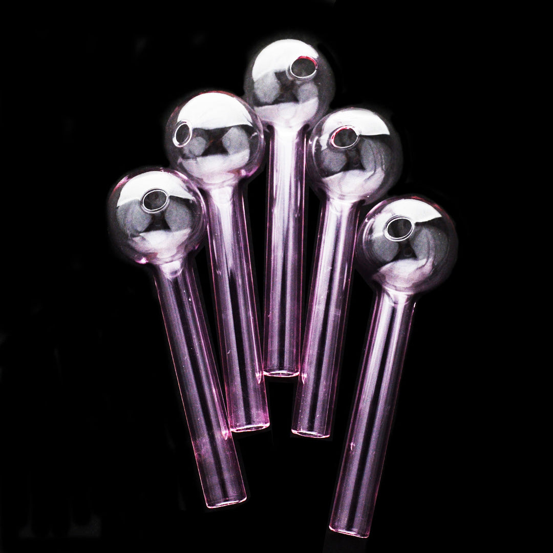 4 Inch Pink Glass Oil Burner Pipe