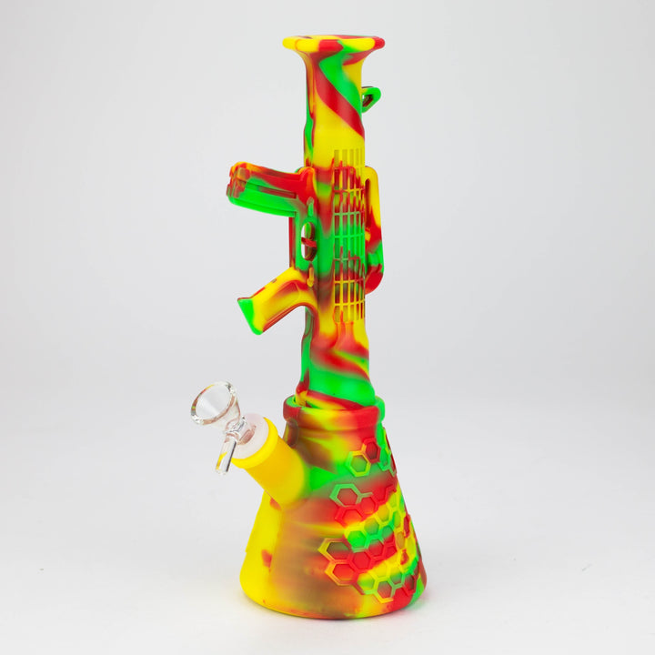 Fortune 11-½" Silicone AK-47 Bong-Assorted_1