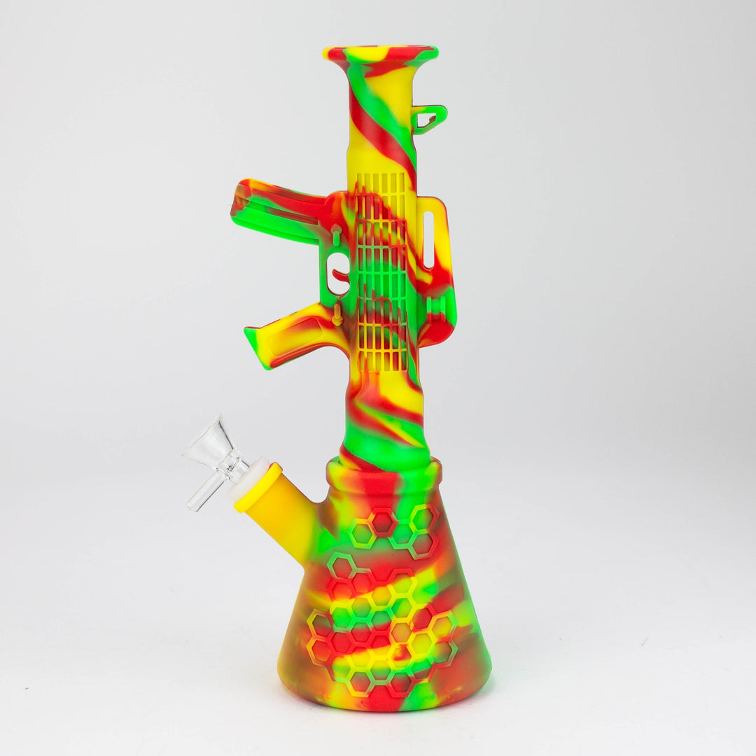 Fortune 11-½" Silicone AK-47 Bong-Assorted_2