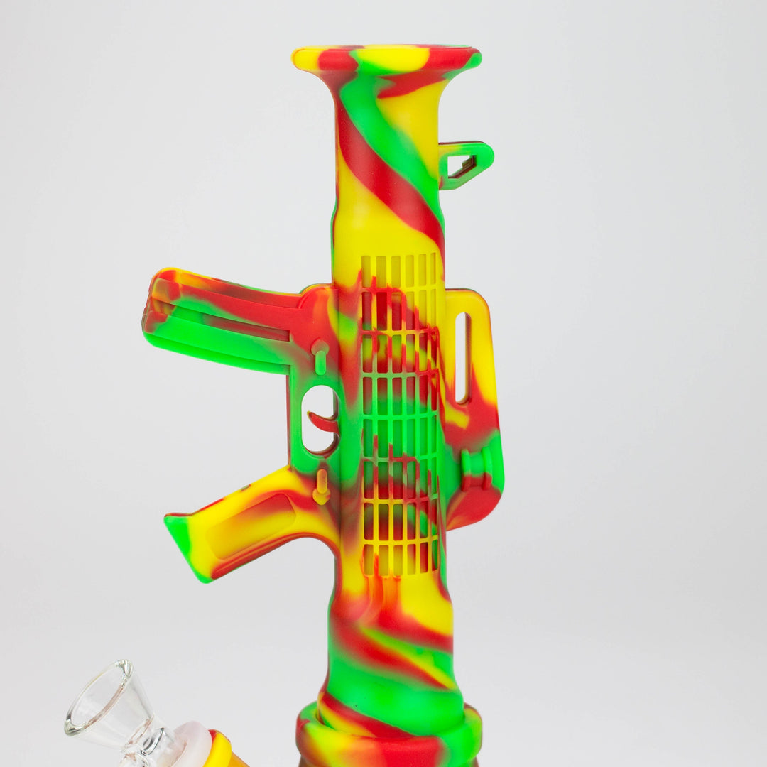 Fortune 11-½" Silicone AK-47 Bong-Assorted_6