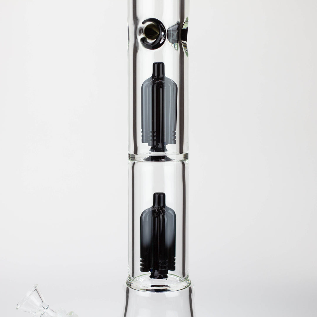 Infyniti 24" Dual tree 7mm beaker glass water pipes_12