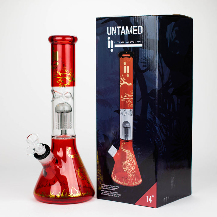 Infyniti Untamed 14" 7 mm classic beaker Water Pipes - Tiger_2