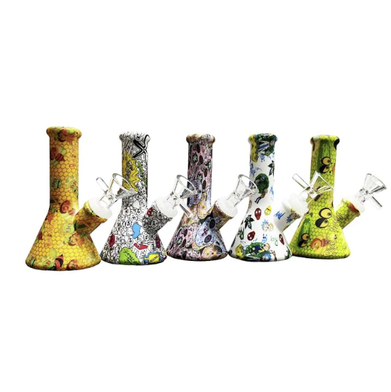 Fortune 5" Hydrographic Silicone Water Pipes-Assorted_6