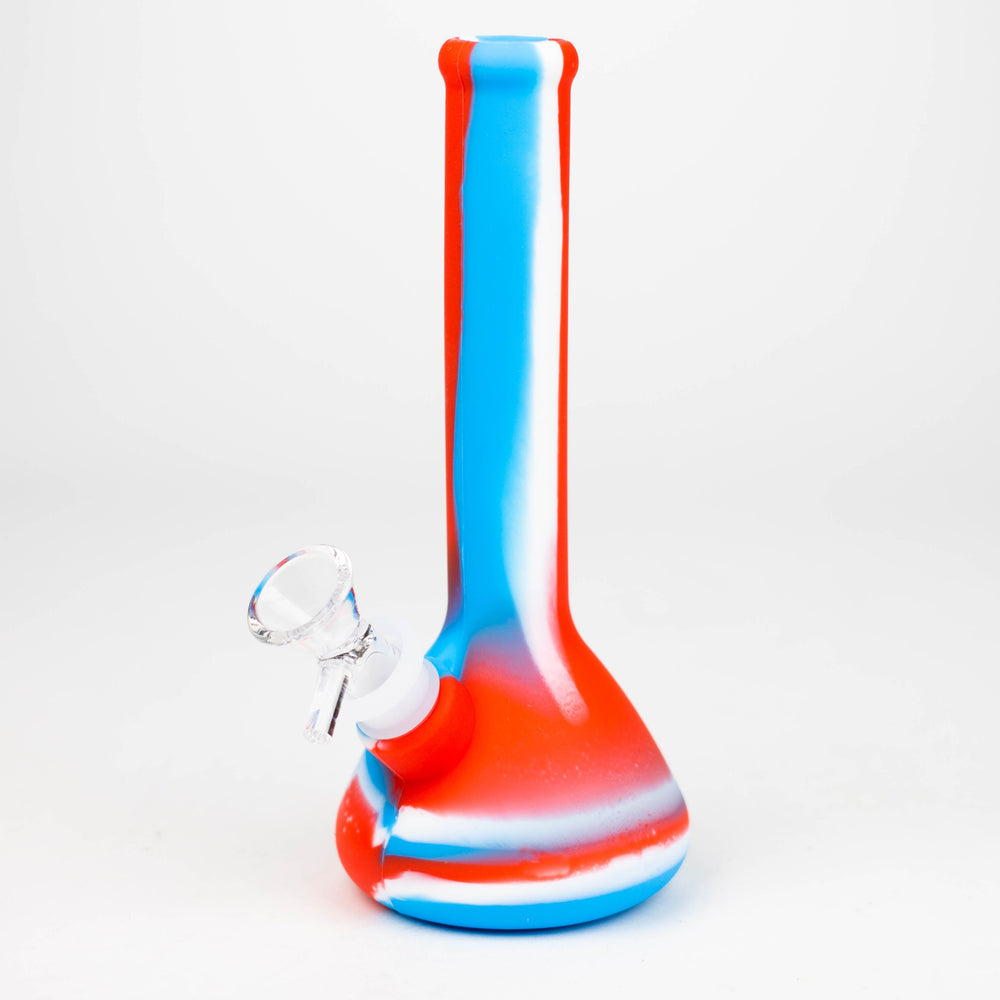 8" Tricolor silicone beaker Water Pipes_1