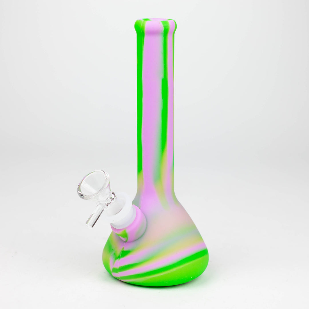 8" Tricolor silicone beaker Water Pipes_6