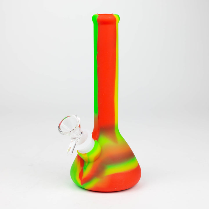 8" Tricolor silicone beaker Water Pipes_7